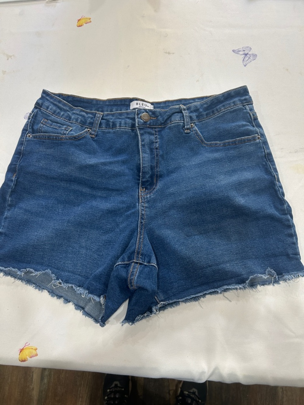Medium Blue Denim Cutoff Shorts